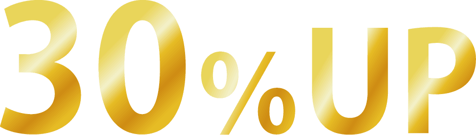 30%UP